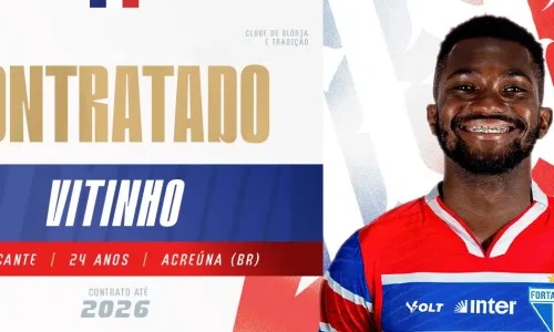 Vitinho chega ao Leão por empréstimo do Tijuana-MEX. Foto: Divulgação / Fortaleza EC