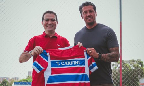 Thiago Carpini, novo treinador do Fortaleza, e Marcelo Paz